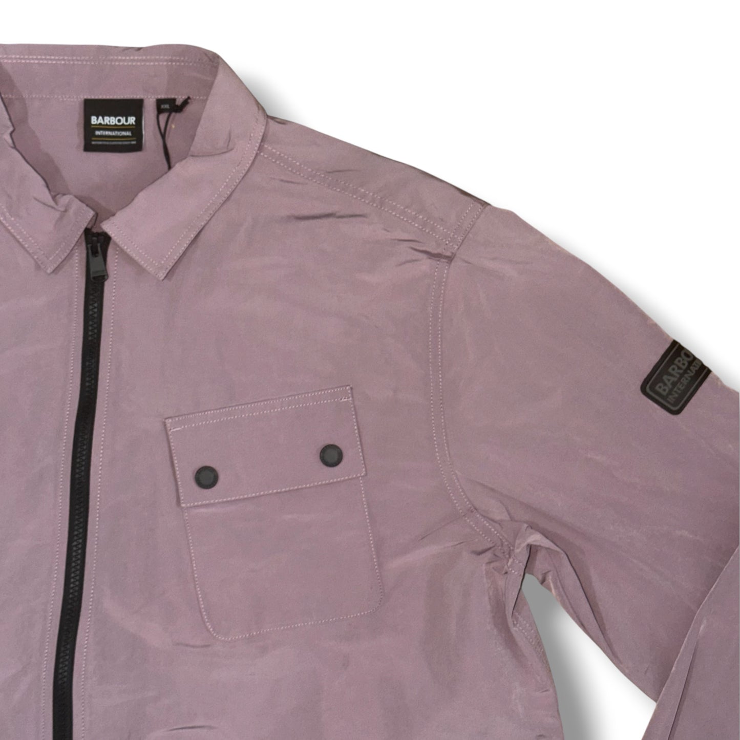 BARBOUR INTERNATIONAL NYLON METAL STYLE OVERSHIRT PURPLE
