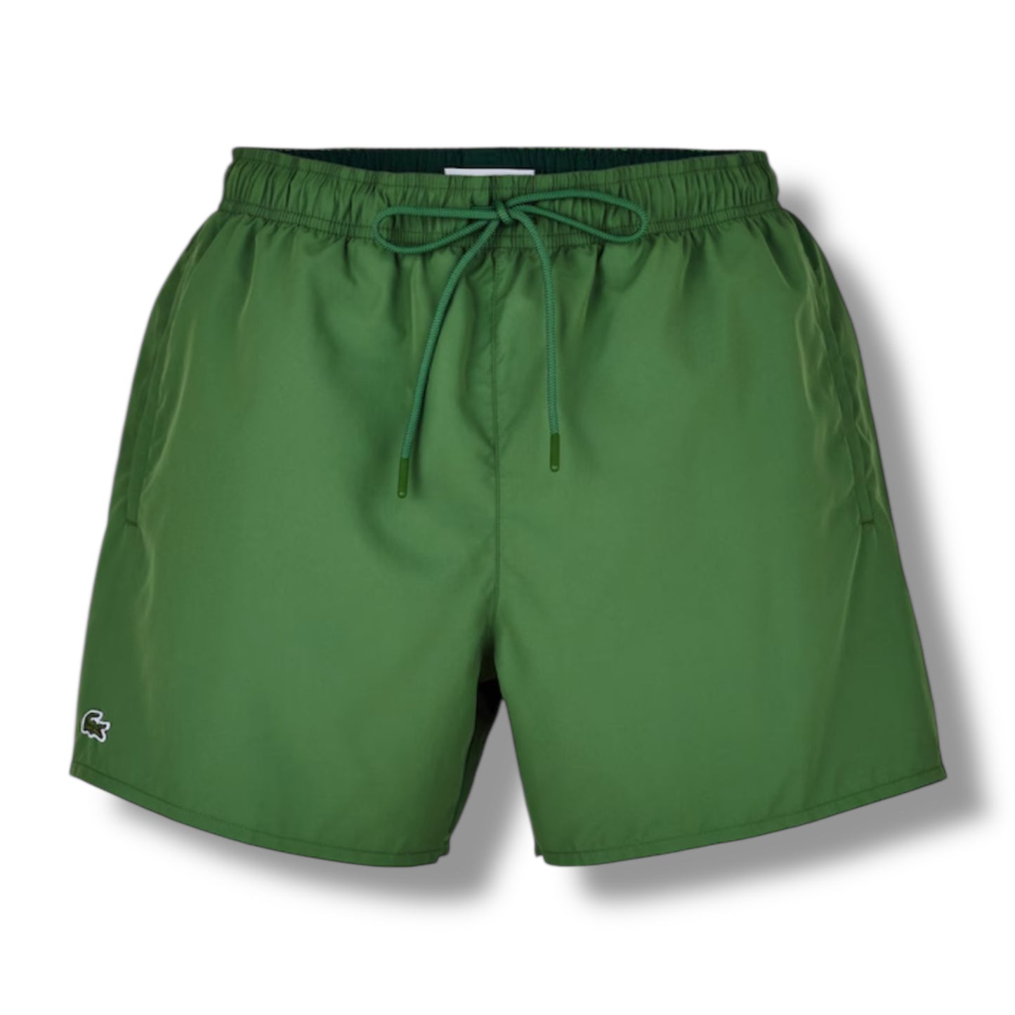 LACOSTE LARGE LOGO T-SHIRT & SWIM SHORTS SET WHITE & GREEN