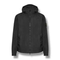 STONE ISLAND CRINKLE REPS HOODED BOMBER JACKET BLACK
