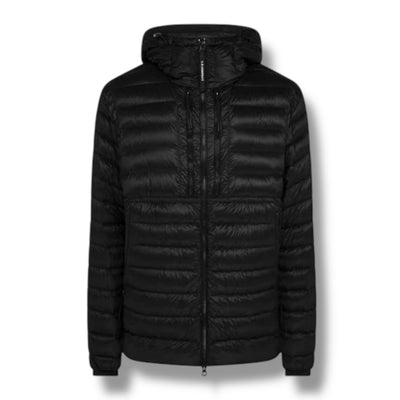 CP COMPANY DD SHELL GOGGLE DOWN PUFFER JACKET BLACK