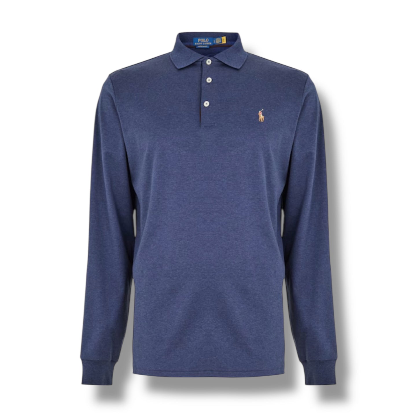 RALPH LAUREN LONG SLEEVE POLO SHIRT BLUE