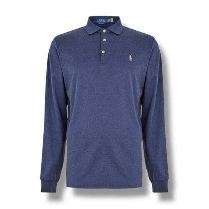 RALPH LAUREN LONG SLEEVE POLO SHIRT BLUE