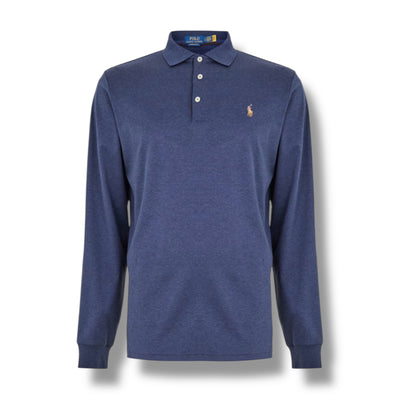 RALPH LAUREN LONG SLEEVE POLO SHIRT BLUE