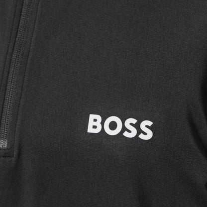HUGO BOSS GYM KIT TRIPLE SET TECH 1/4 ZIP - T-SHIRT & SHORTS BLACK