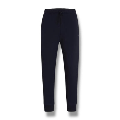 HUGO BOSS CURVED LOGO FULL ZIP HOODED TRACKSUIT NAVY BLUE