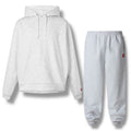 THE NORTH FACE TNF RED BOX OTTH HOODED FULL TRACKSUIT LIGHT GREY