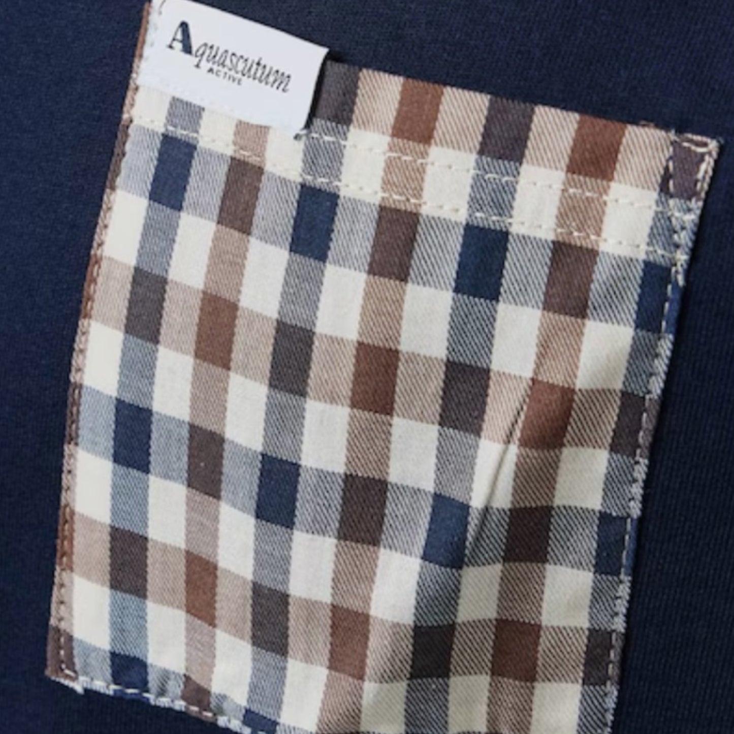 AQUASCUTUM POCKET PATCH SWEATSHIRT NAVY BLUE