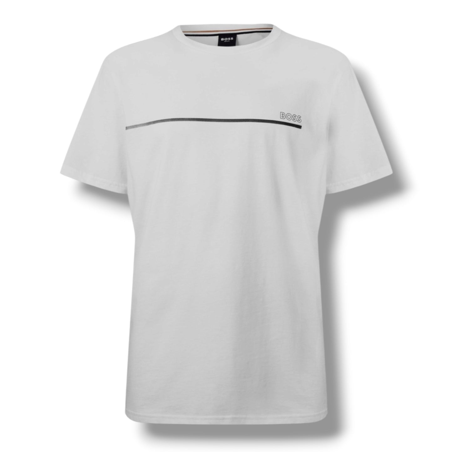 HUGO BOSS STORM T-SHIRT & SWIM SHORTS SET WHITE & LIME GREEN