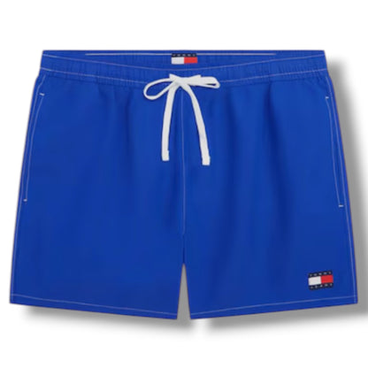 TOMMY HILFIGER SMALL LOGO T-SHIRT & SWIM SHORTS SET NAVY BLUE & BLUE