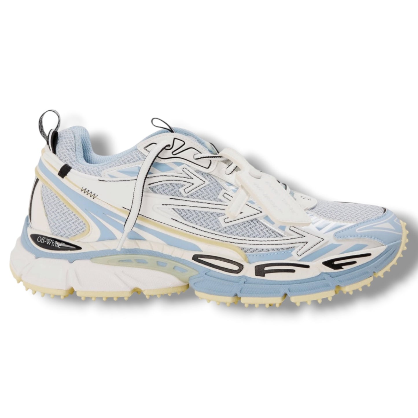 OFF WHITE BE RIGHT BACK TRAINERS GREY & SKY BLUE