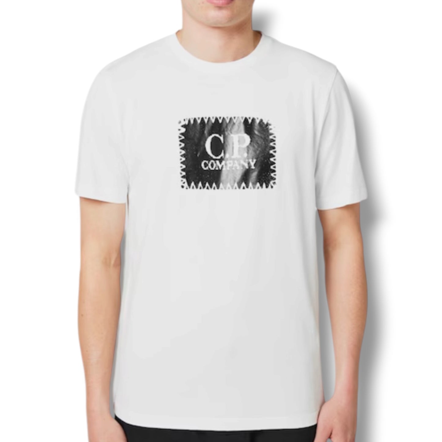 CP COMPANY STAMP LOGO T-SHIRT WHITE