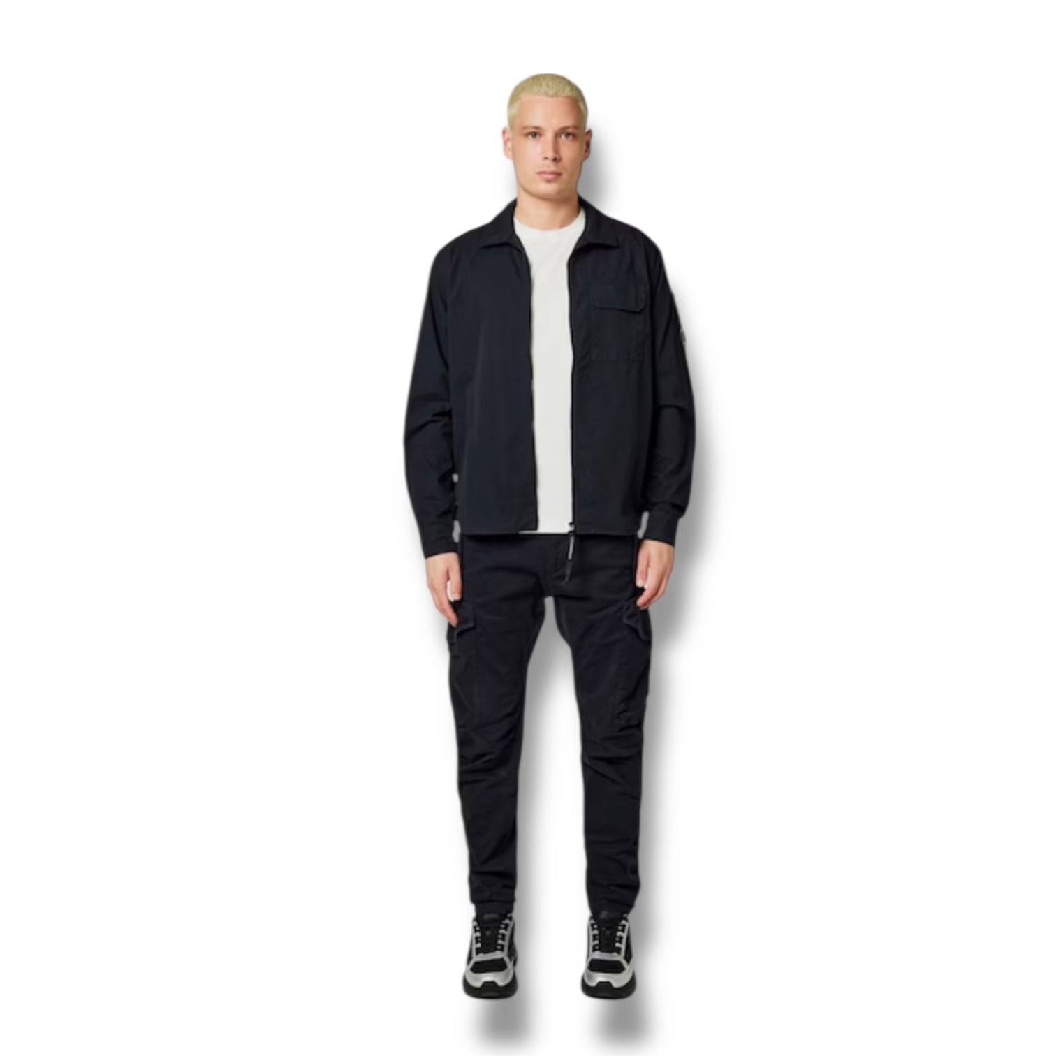 CP COMPANY LENS OVERSHIRT NAVY BLUE