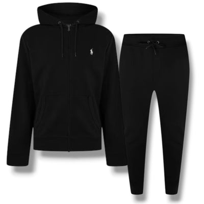 RALPH LAUREN TECH FULL ZIP HOODED TRACKSUIT BLACK