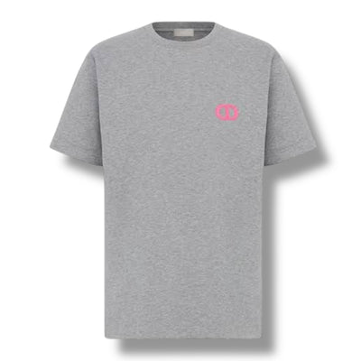 DIOR CD ICON LOGO T-SHIRT GREY - PINK