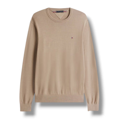 TOMMY HILFIGER THIN KNIT SWEATER BEIGE