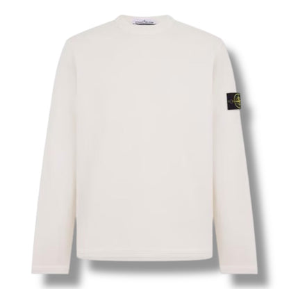 STONE ISLAND MESH CREW NECK SWEATSHIRT IVORY BEIGE
