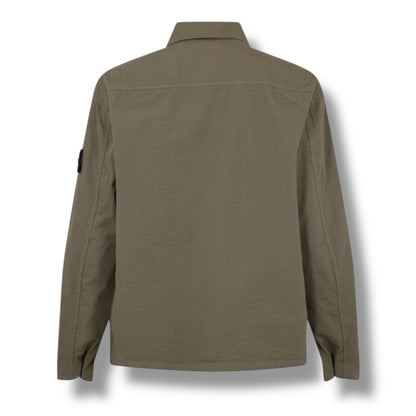 STONE ISLAND RIPSTOP OVERSHIRT KHAKI GREEN