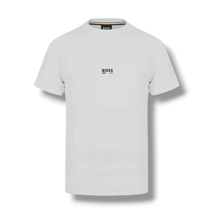 HUGO BOSS ICONIC T-SHIRT & SWIM SHORTS SET WHITE & PINK