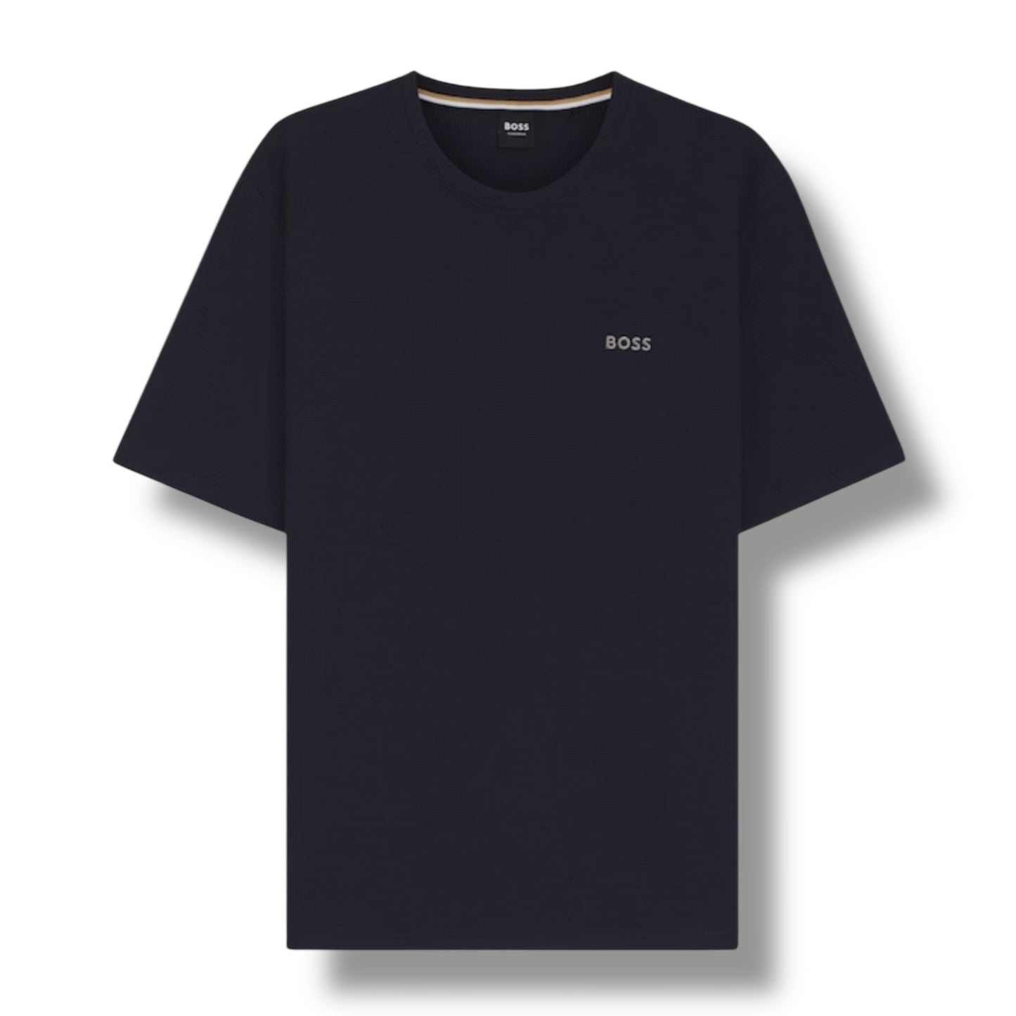 HUGO BOSS WAFFLE JERSEY T-SHIRT & SHORTS SET NAVY BLUE