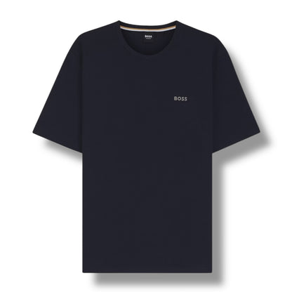 HUGO BOSS WAFFLE JERSEY T-SHIRT & SHORTS SET NAVY BLUE