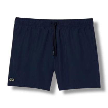 LACOSTE LARGE LOGO T-SHIRT & SWIM SHORTS SET ORANGE & NAVY