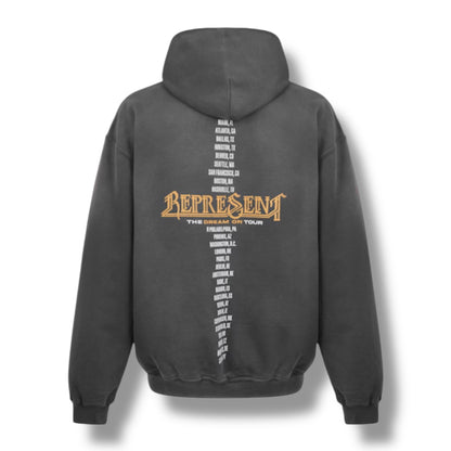 REPRESENT GOLDEN TOUR OTTH HOODIE WASHED GREY