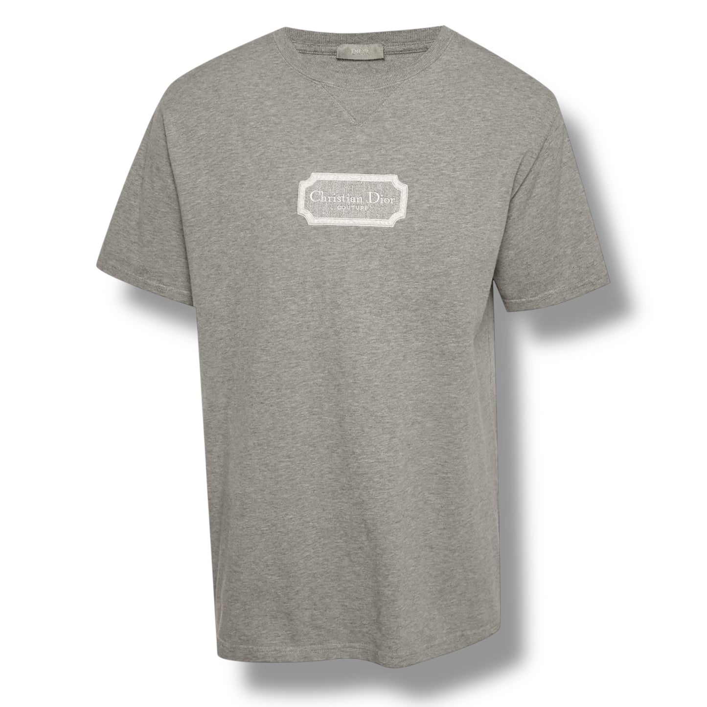 DIOR PLAQUE LOGO T-SHIRT GREY