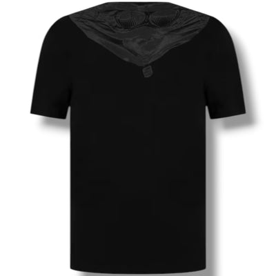CP COMPANY GOGGLE BACK LOGO T-SHIRT BLACK