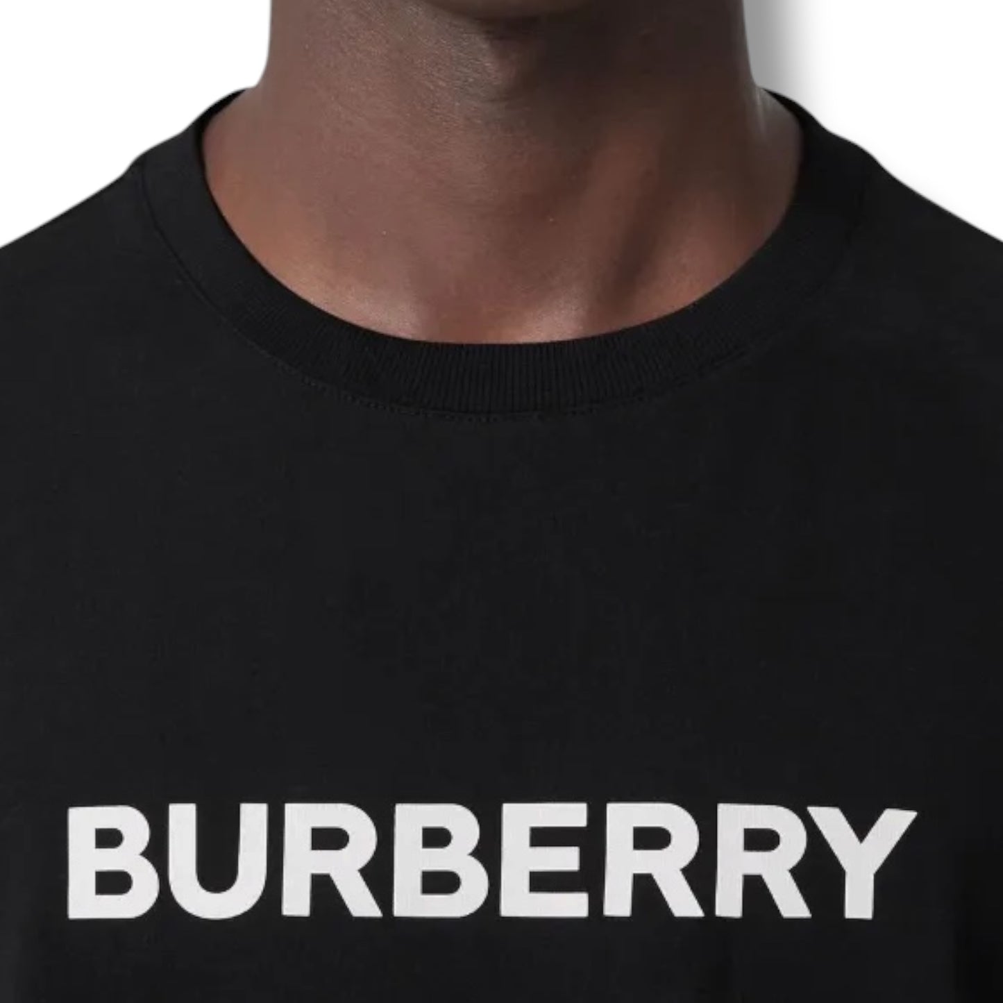 BURBERRY TEXT LOGO T-SHIRT BLACK