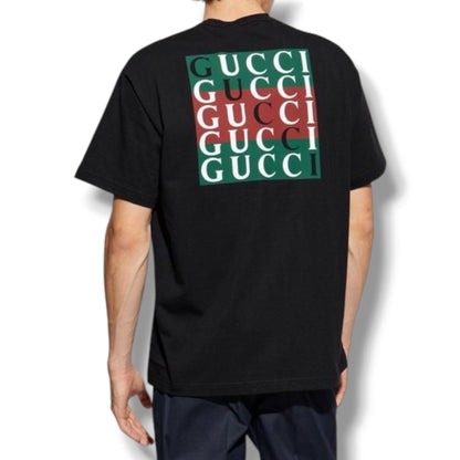 GUCCI BOX BACK LOGO T-SHIRT BLACK