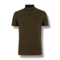 RALPH LAUREN ZIP POLO SHIRT OLIVE GREEN