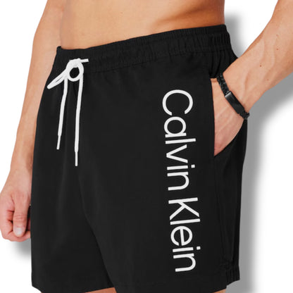 CALVIN KLEIN T-SHIRT & SWIM SHORTS SET WHITE & BLACK