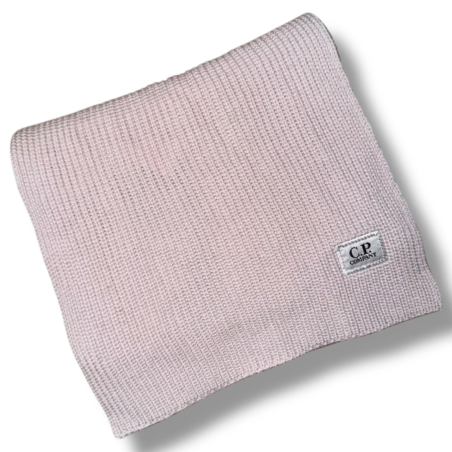 CP COMPANY PATCH LOGO SCARF BEIGE