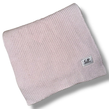 CP COMPANY PATCH LOGO SCARF BEIGE