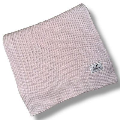 CP COMPANY PATCH LOGO SCARF BEIGE