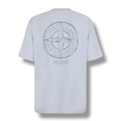 STONE ISLAND BACK MARBLE LOGO T-SHIRT SKY BLUE