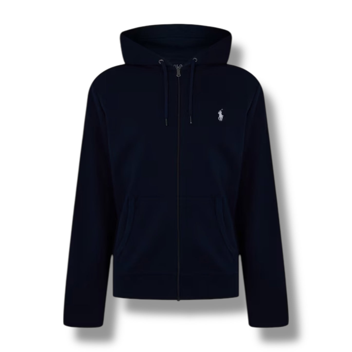 RALPH LAUREN TECH ZIP UP HOODIE NAVY BLUE