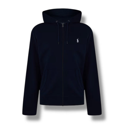 RALPH LAUREN TECH ZIP UP HOODIE NAVY BLUE
