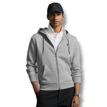 RALPH LAUREN TECH FULL ZIP HOODED TRACKSUIT HEATHER GREY
