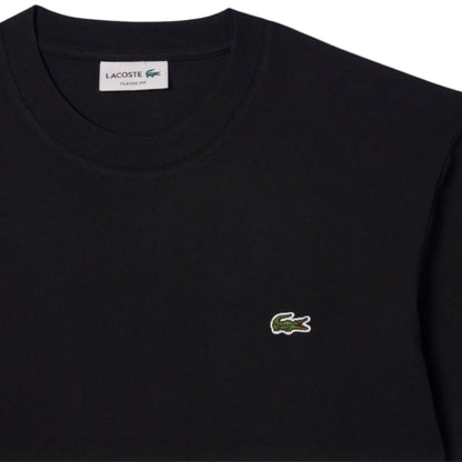 LACOSTE SMALL LOGO T-SHIRT & JERSEY SHORTS SET BLACK & GREEN