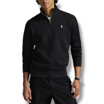 RALPH LAUREN TECH 1/4 ZIP SWEATSHIRT BLACK