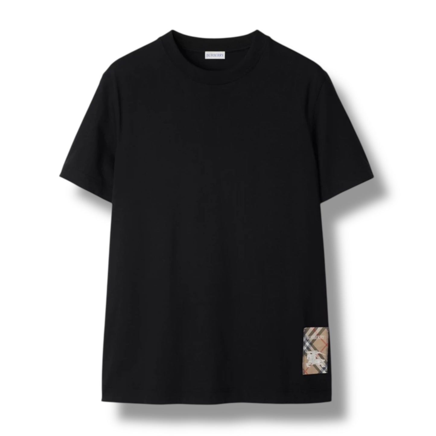 BURBERRY CHECK PATCH T-SHIRT BLACK