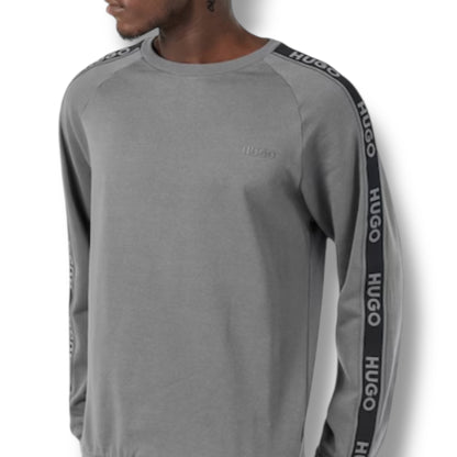 HUGO TAPE CREWNECK FULL TRACKSUIT GREY