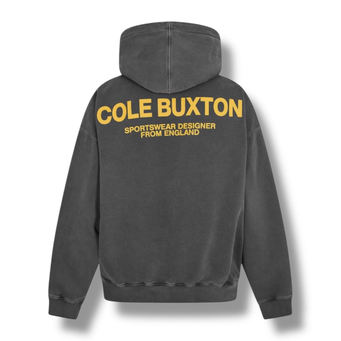 COLE BUXTON LOGO OTTH HOODIE WASHED BLACK YELLOW