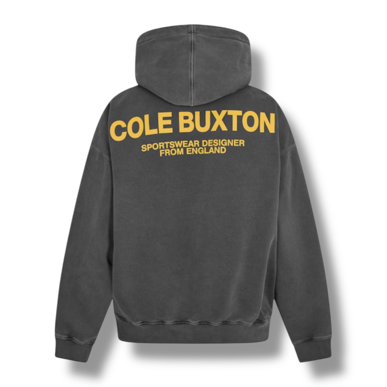 COLE BUXTON LOGO OTTH HOODIE WASHED BLACK YELLOW