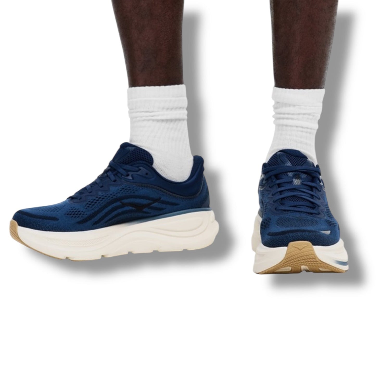 HOKA BONDI RUNNING TRAINERS MIDNIGHT BLUE