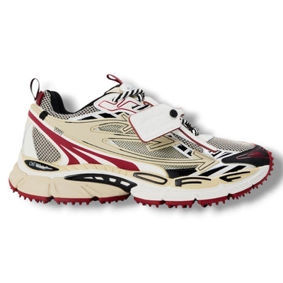 OFF WHITE BE RIGHT BACK TRAINERS BEIGE & RED