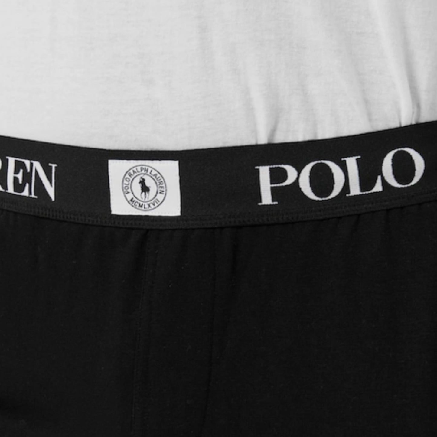 RALPH LAUREN PUCK T-SHIRT & JERSEY SHORTS SET BLACK