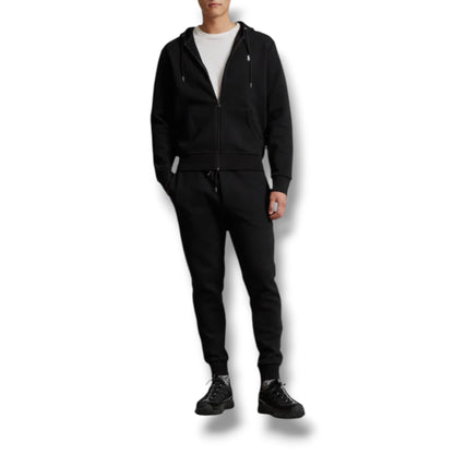 RALPH LAUREN TECH FULL ZIP HOODED TRACKSUIT BLACK