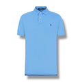 RALPH LAUREN CUSTOM FIT POLO SHIRT HARBOR BLUE